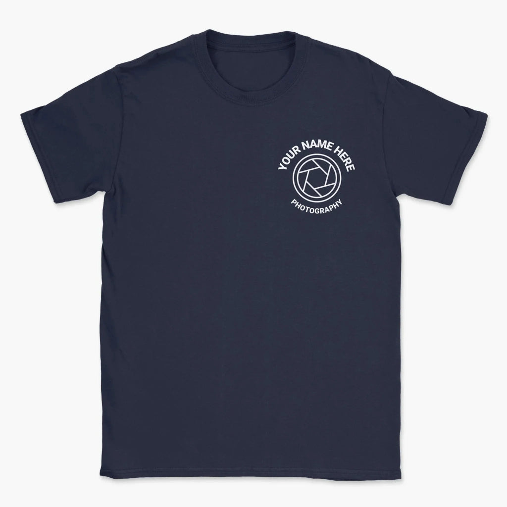 Custom Photography T-Shirt With Simple Aperture Logo
