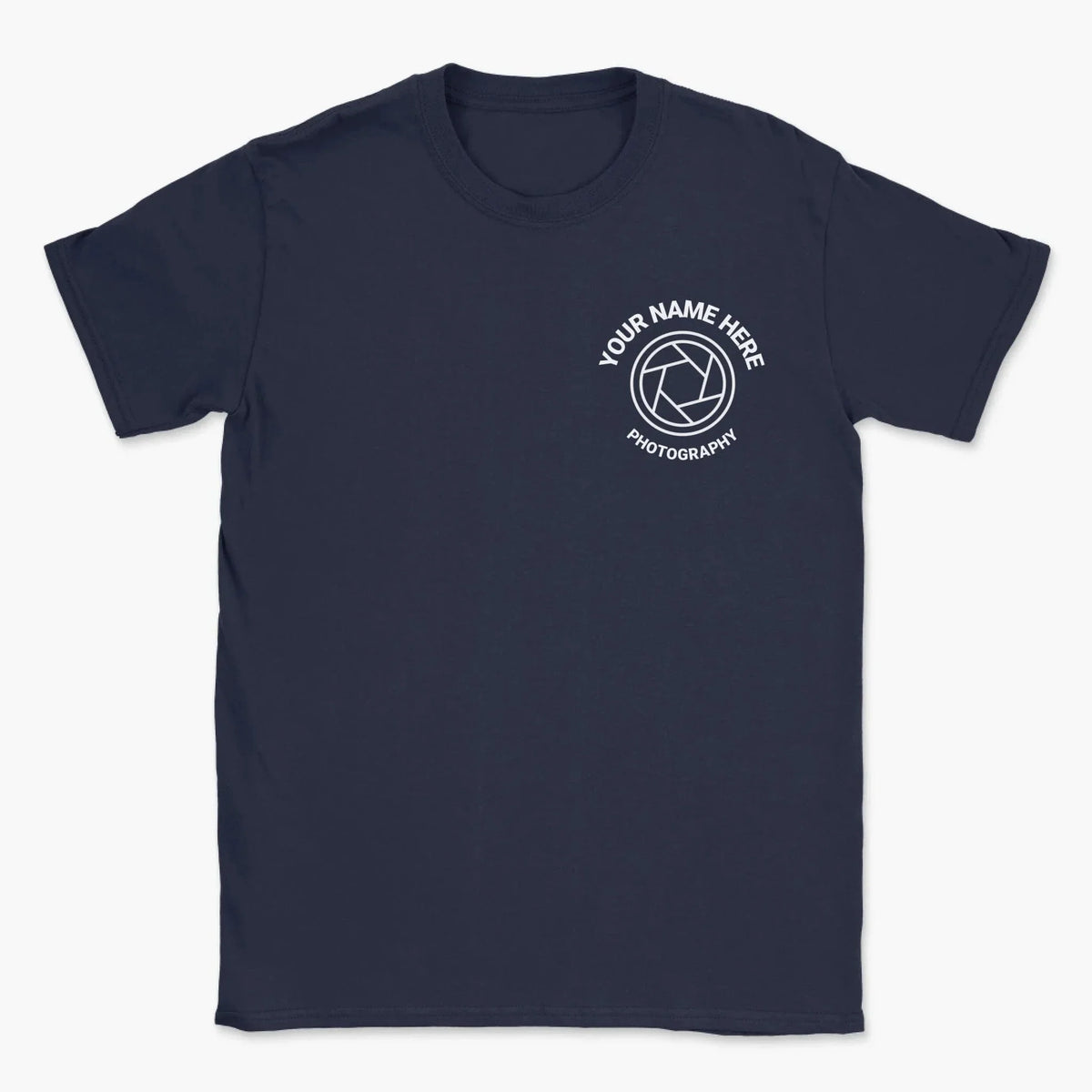 Custom Photography T-Shirt With Simple Aperture Logo