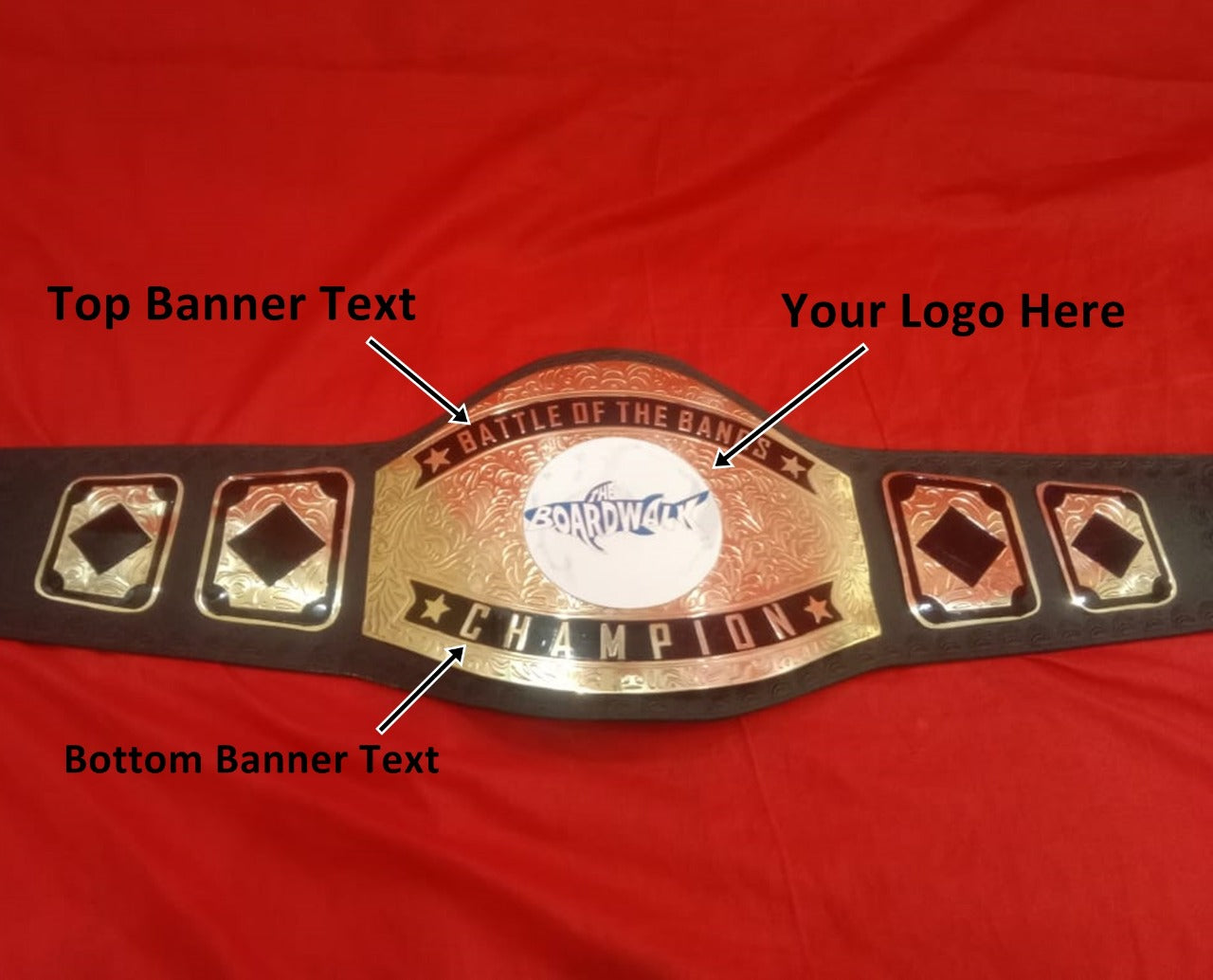Custom Name and The Broad Walk Logo For Wrestling Championship Belt - Customize Wrestling Belts