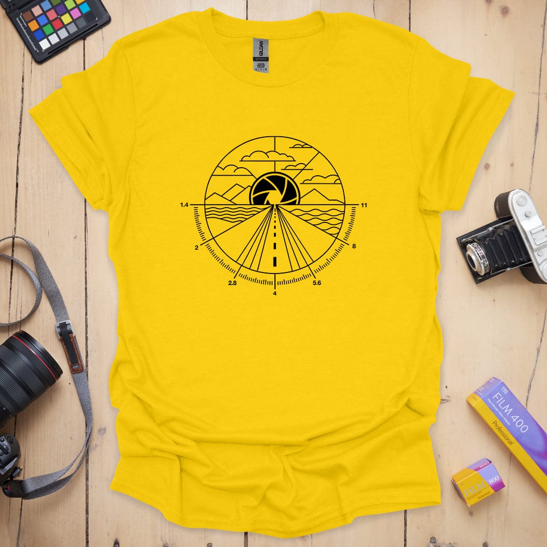 T-Shirt With Aperture Design for Photography Adventures
