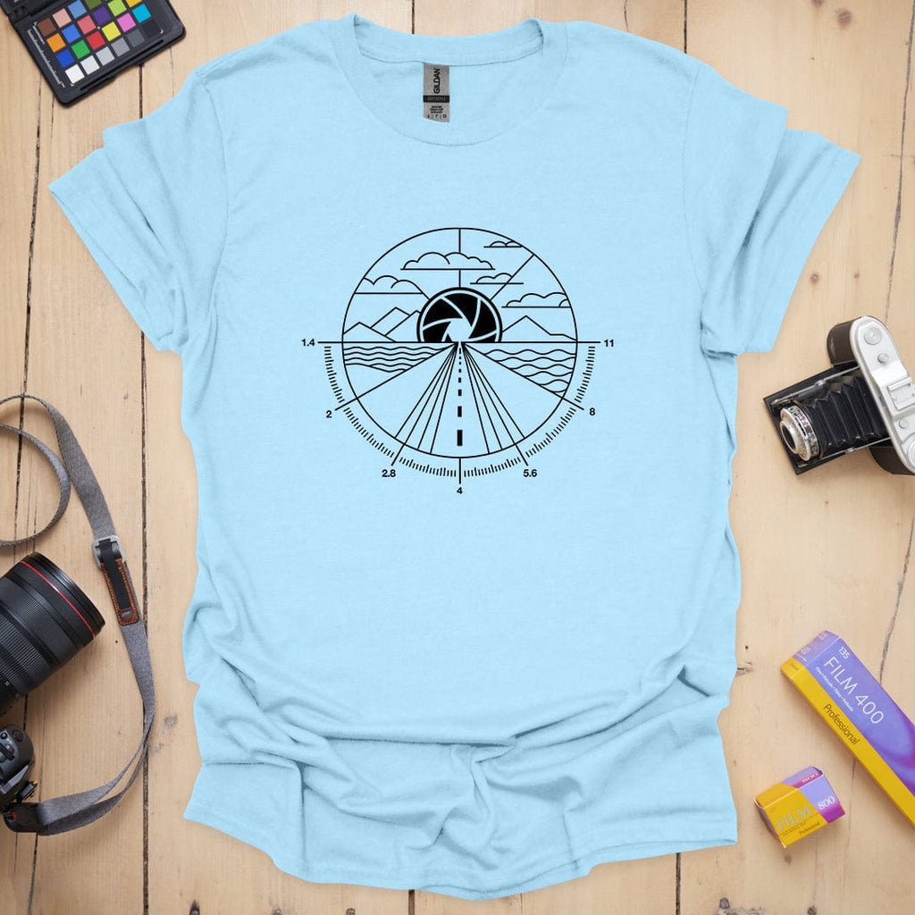 T-Shirt With Aperture Design for Photography Adventures