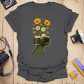 T-Shirt With Abstract Vintage Camera Art