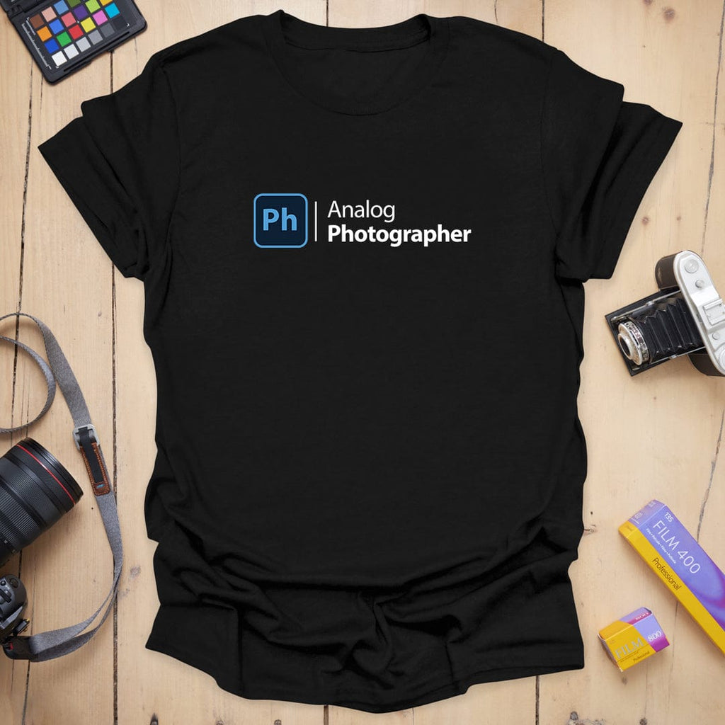 T-Shirt With Analog Photography and Digital Nostalgia Graphic