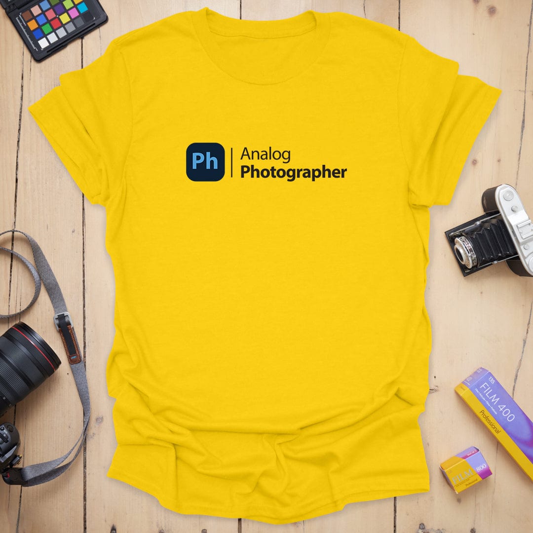 T-Shirt With Analog Photography and Digital Nostalgia Graphic