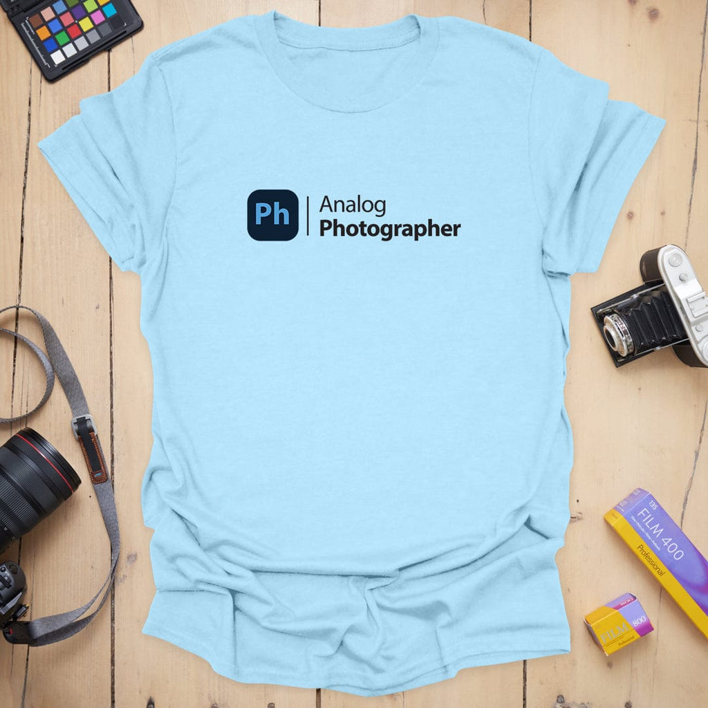 T-Shirt With Analog Photography and Digital Nostalgia Graphic