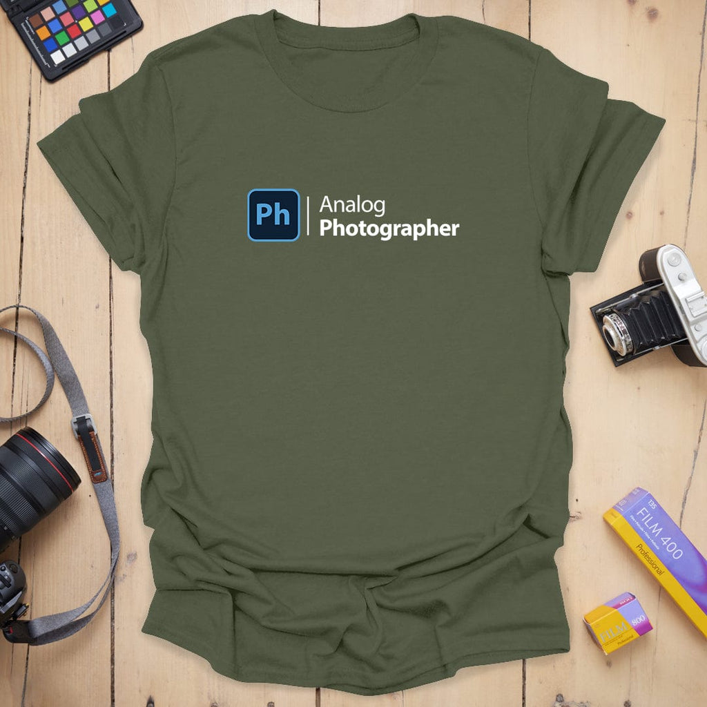 T-Shirt With Analog Photography and Digital Nostalgia Graphic