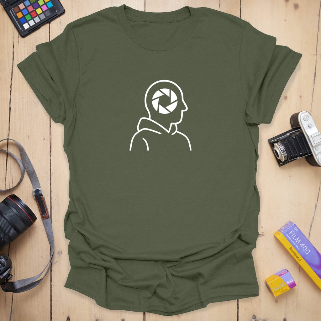T-Shirt With Aperture Head Graphic for Photography Fans