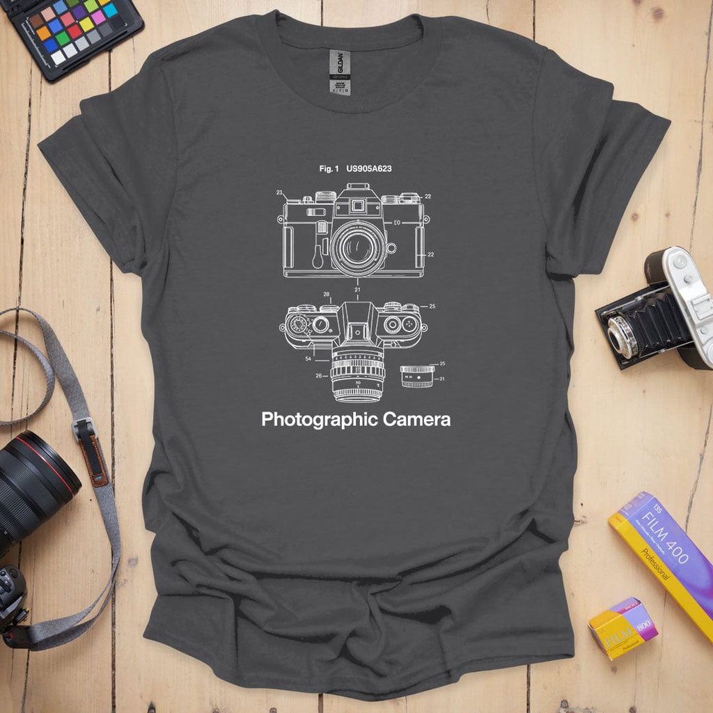 T-Shirt With Camera Patent Blueprint Design