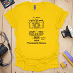 T-Shirt With Camera Patent Blueprint Design
