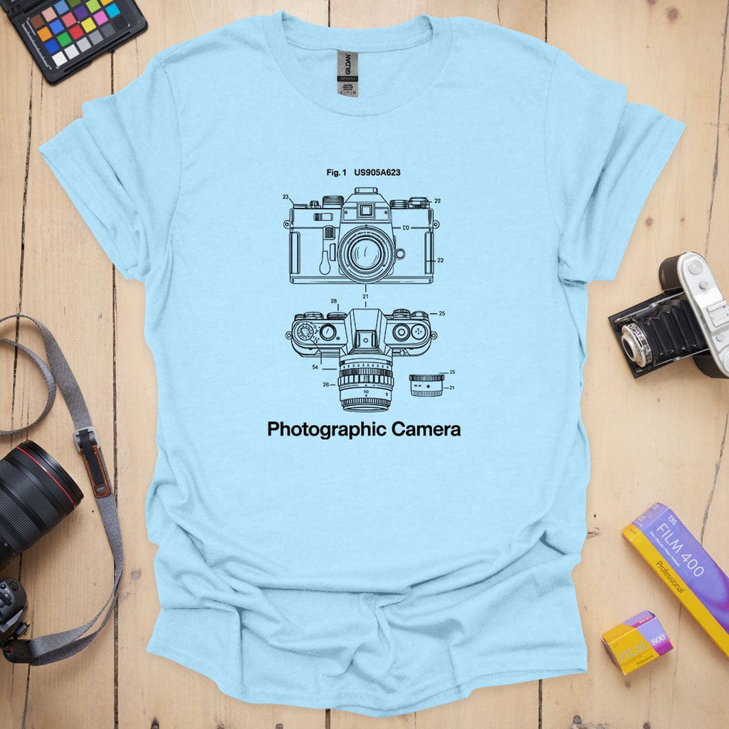 T-Shirt With Camera Patent Blueprint Design