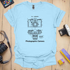 T-Shirt With Camera Patent Blueprint Design