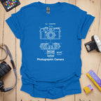 T-Shirt With Camera Patent Blueprint Design