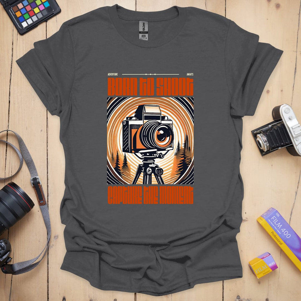 T-Shirt With Born To Shoot Photography Graphic