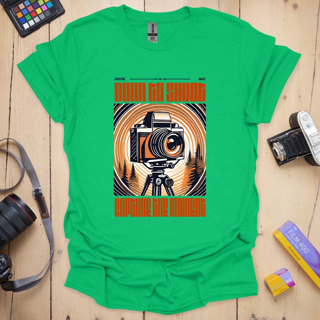 T-Shirt With Born To Shoot Photography Graphic