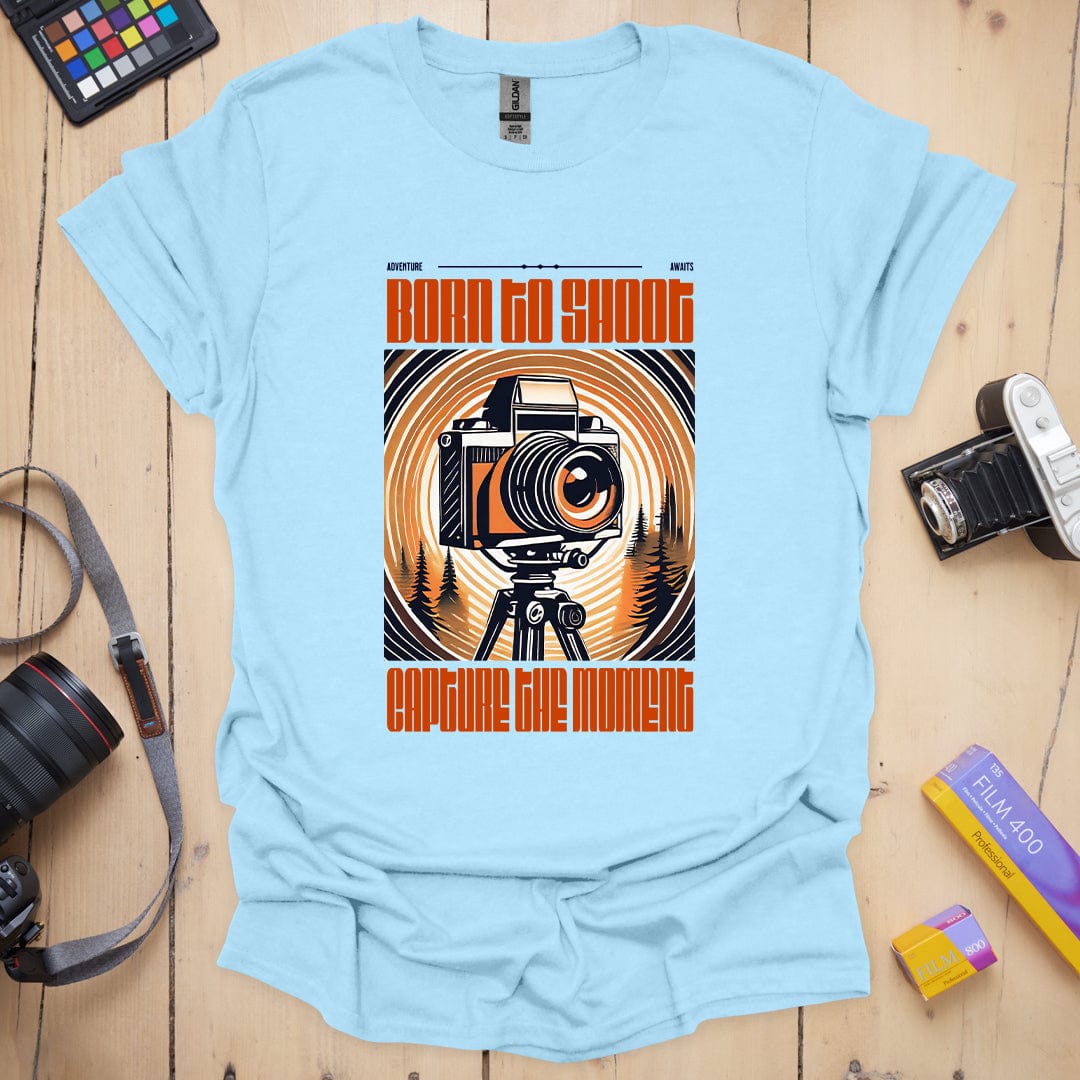 T-Shirt With Born To Shoot Photography Graphic