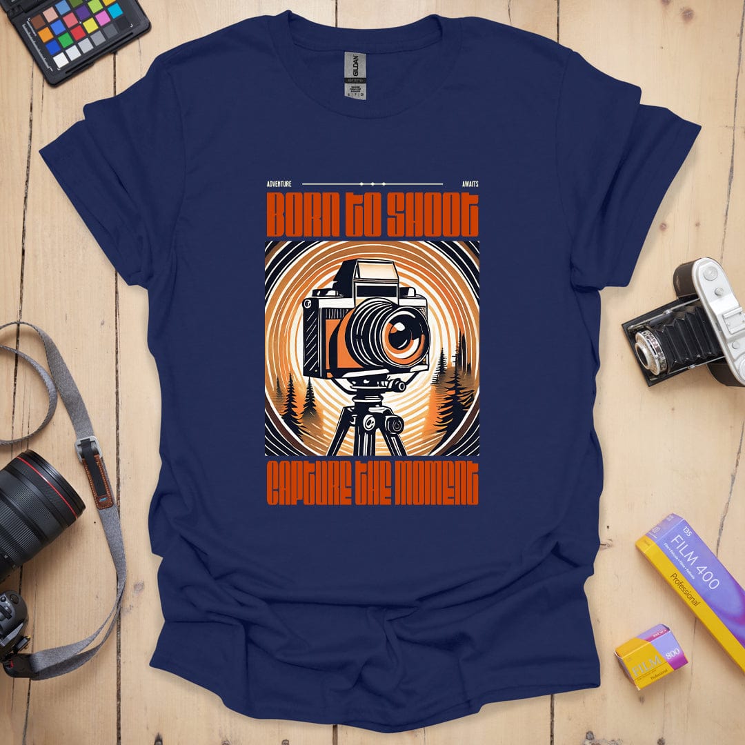 T-Shirt With Born To Shoot Photography Graphic