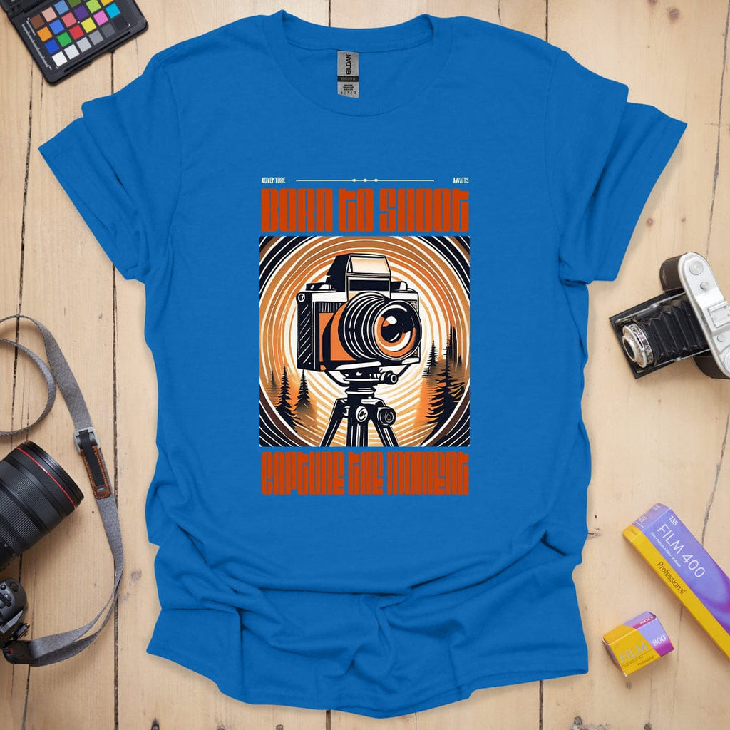T-Shirt With Born To Shoot Photography Graphic