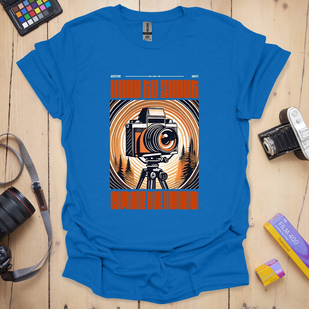 T-Shirt With Born To Shoot Photography Graphic