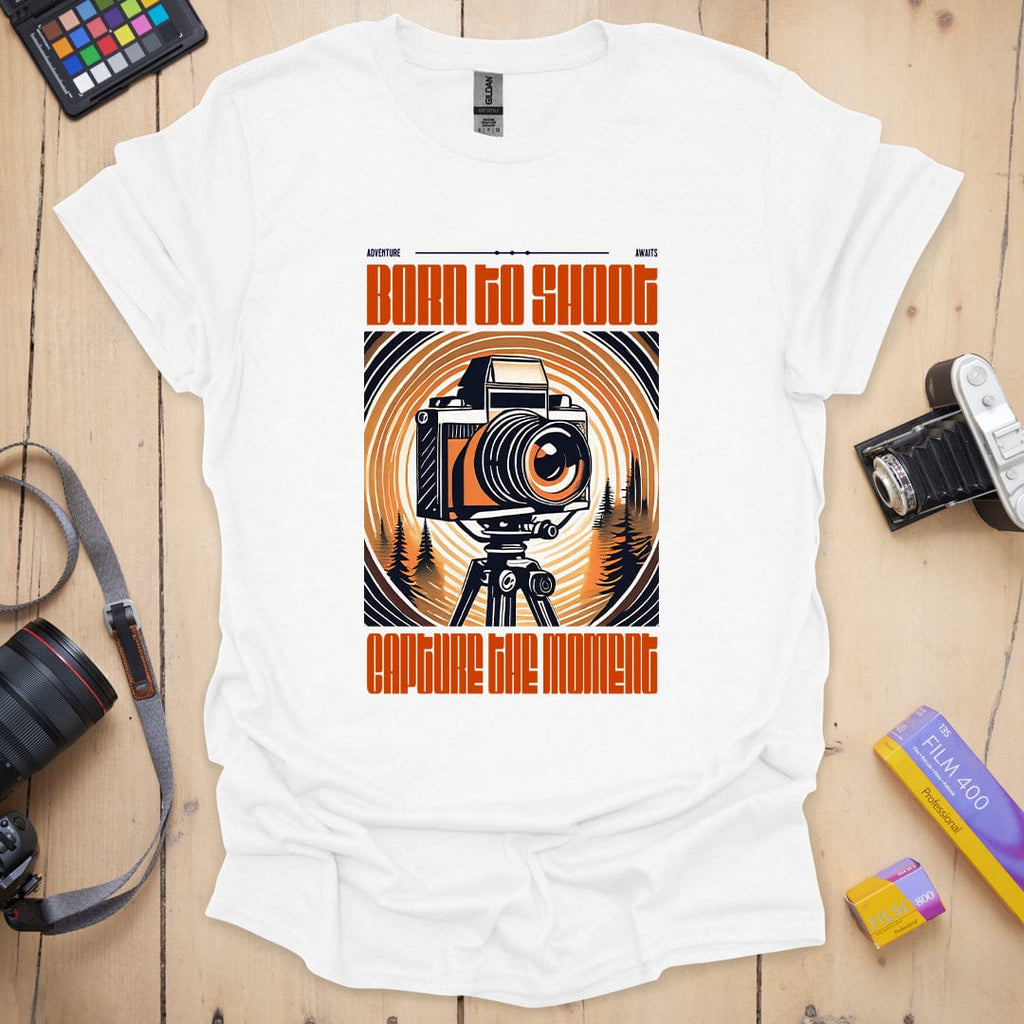 T-Shirt With Born To Shoot Photography Graphic