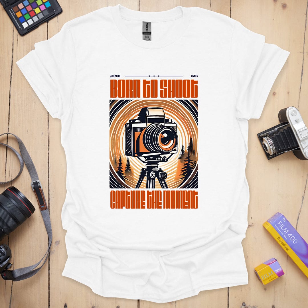 T-Shirt With Born To Shoot Photography Graphic