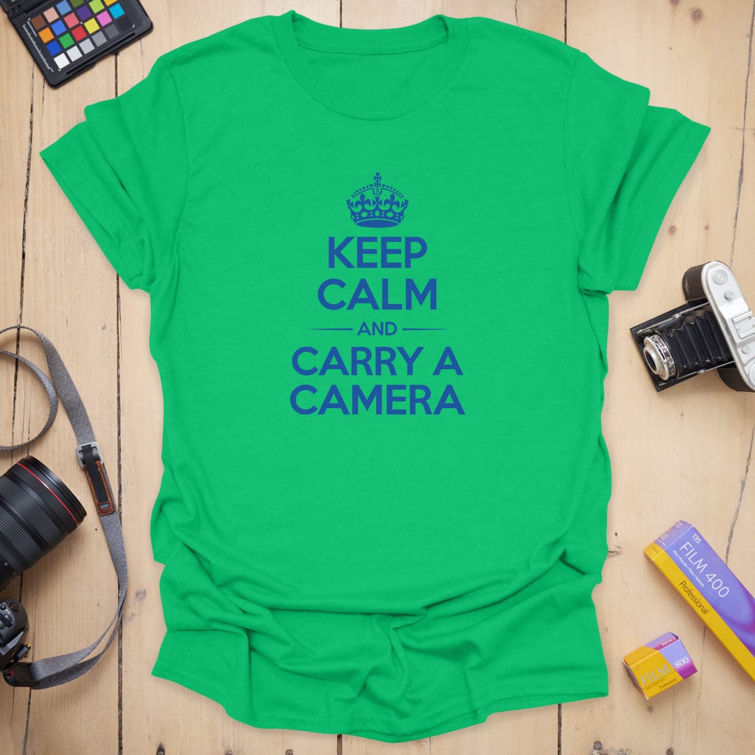 T-Shirt With Bold Red Camera Photography Graphic