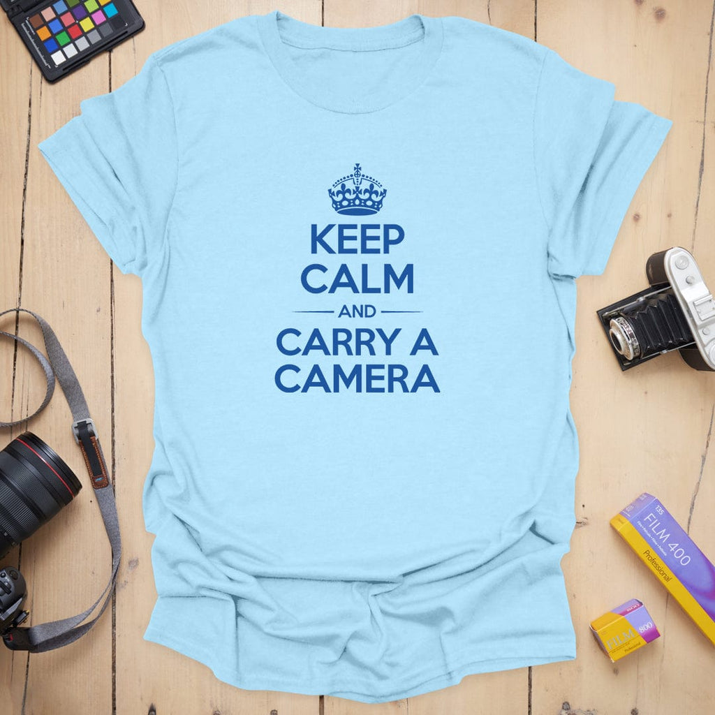 T-Shirt With Bold Red Camera Photography Graphic