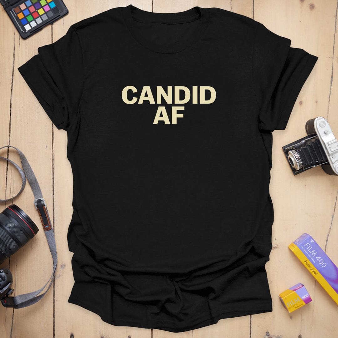 T-Shirt With Candid AF Photography Graphic