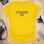 T-Shirt With Candid AF Photography Graphic