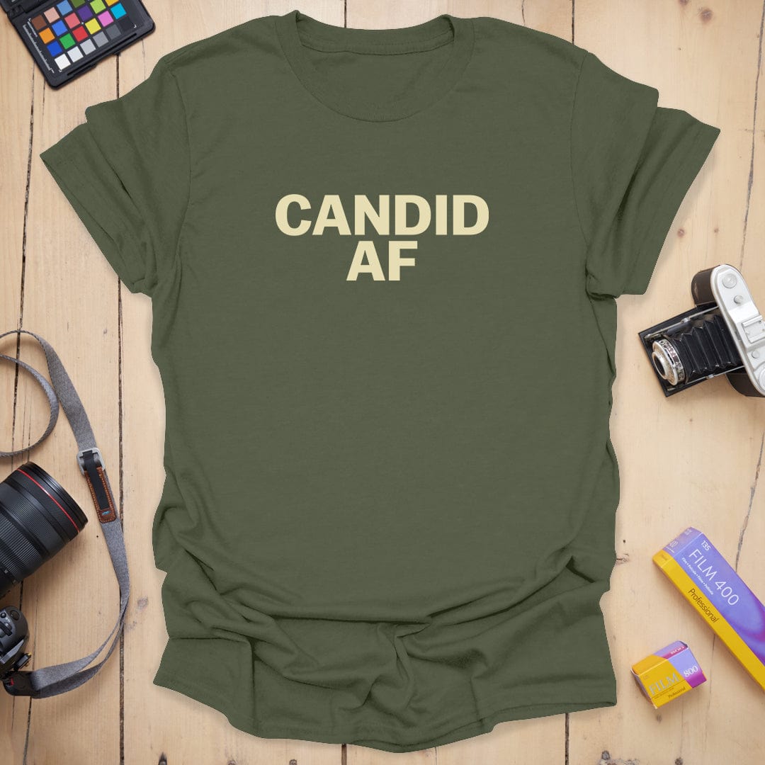 T-Shirt With Candid AF Photography Graphic