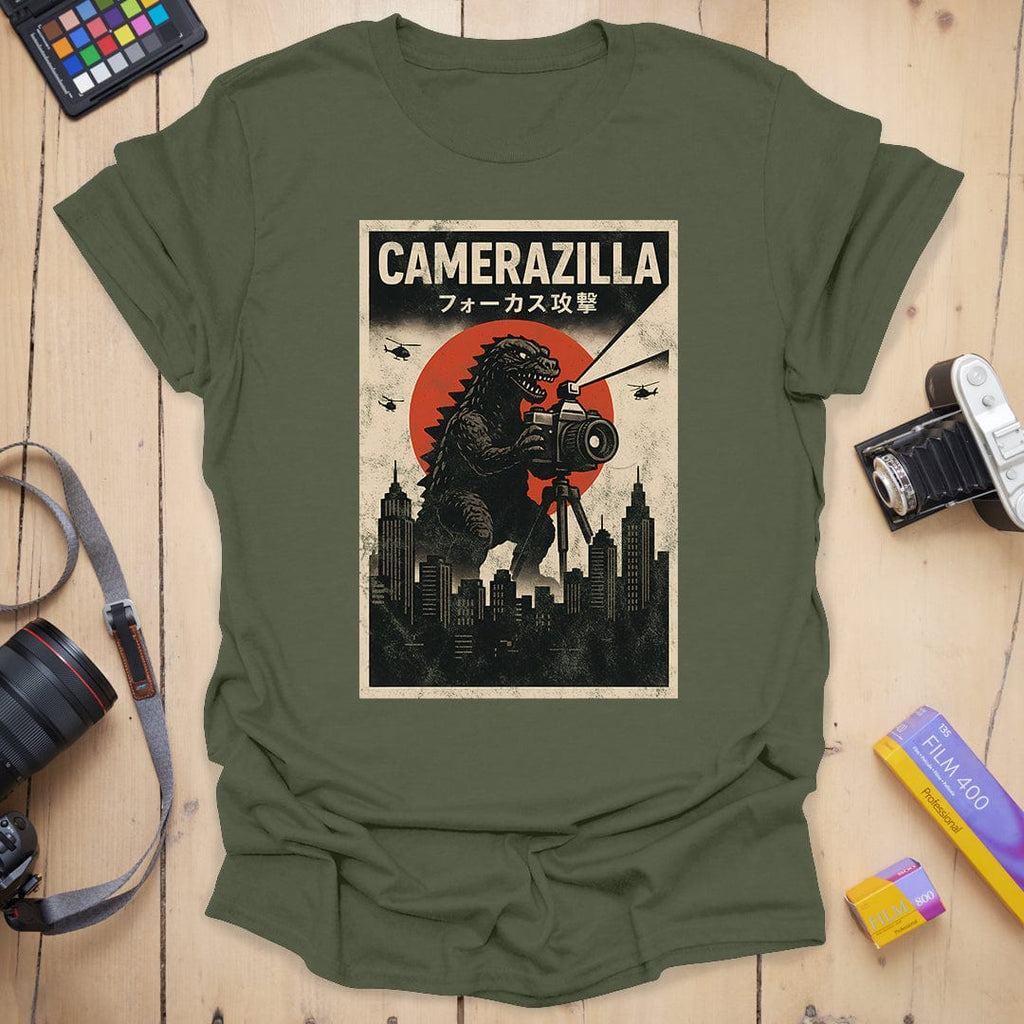 T-Shirt With Camerazilla Photographer Graphic