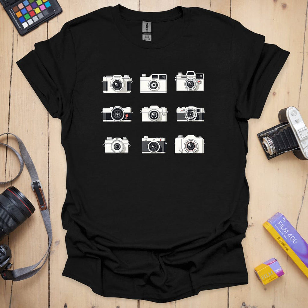 T-Shirt With Camera Family Graphic Design