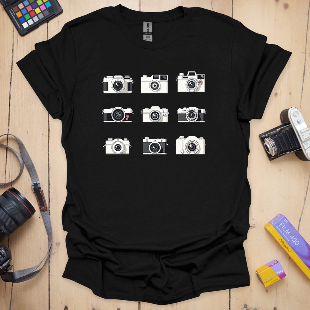 T-Shirt With Camera Family Graphic Design