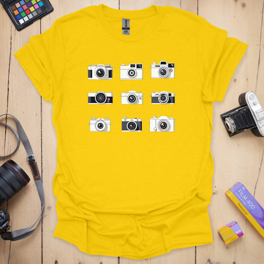 T-Shirt With Camera Family Graphic Design