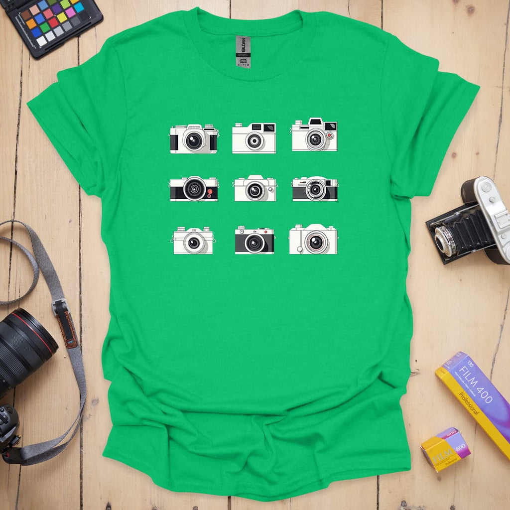 T-Shirt With Camera Family Graphic Design