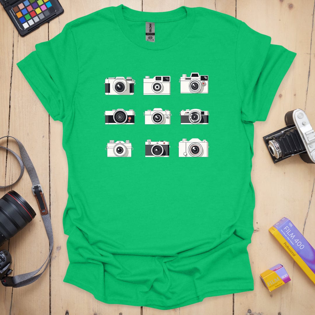 T-Shirt With Camera Family Graphic Design
