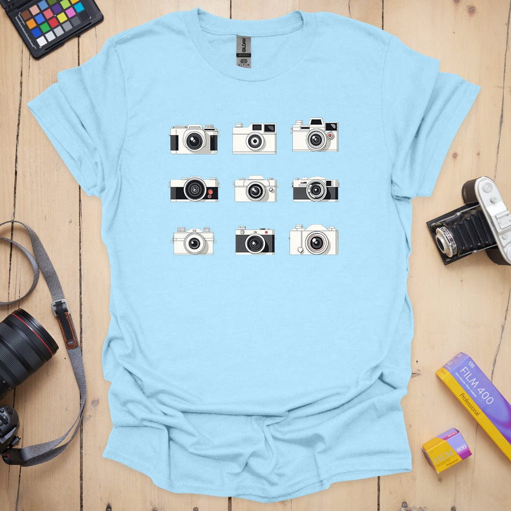 T-Shirt With Camera Family Graphic Design