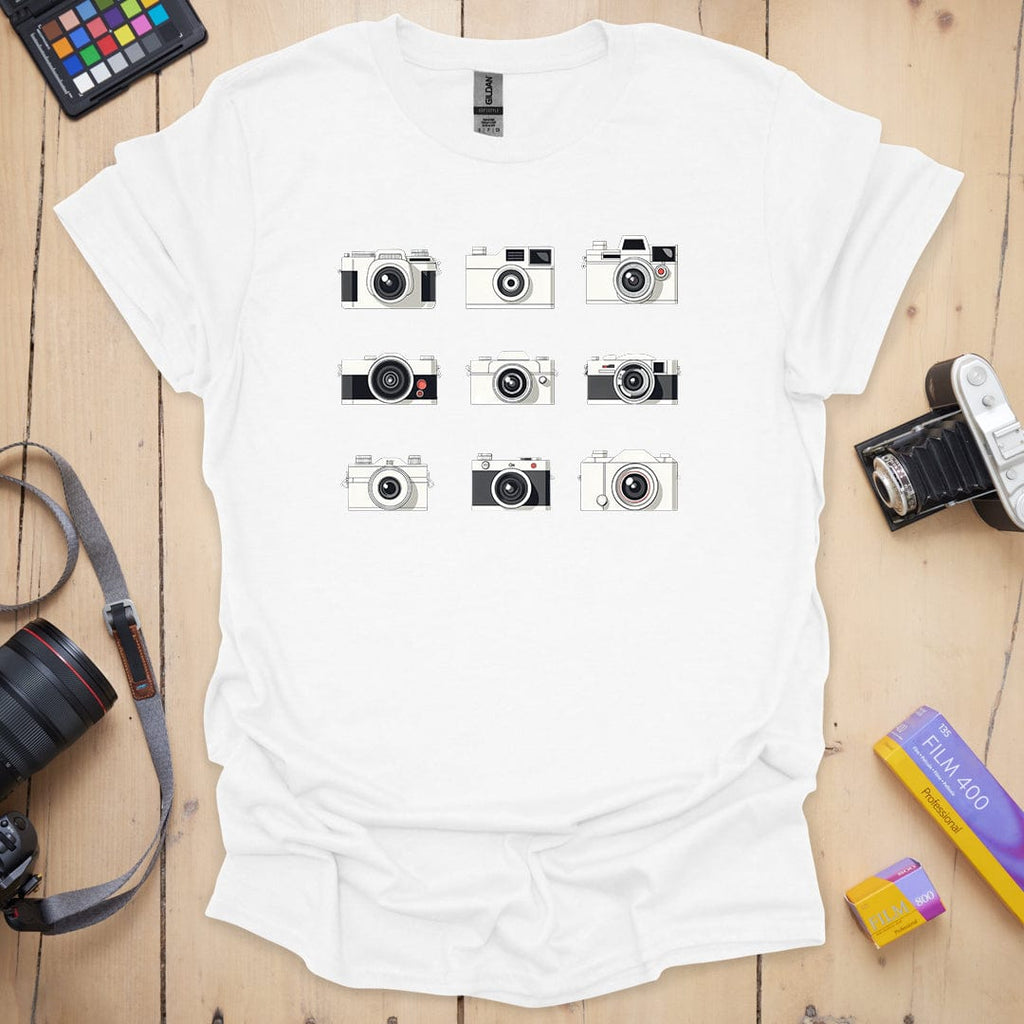 T-Shirt With Camera Family Graphic Design
