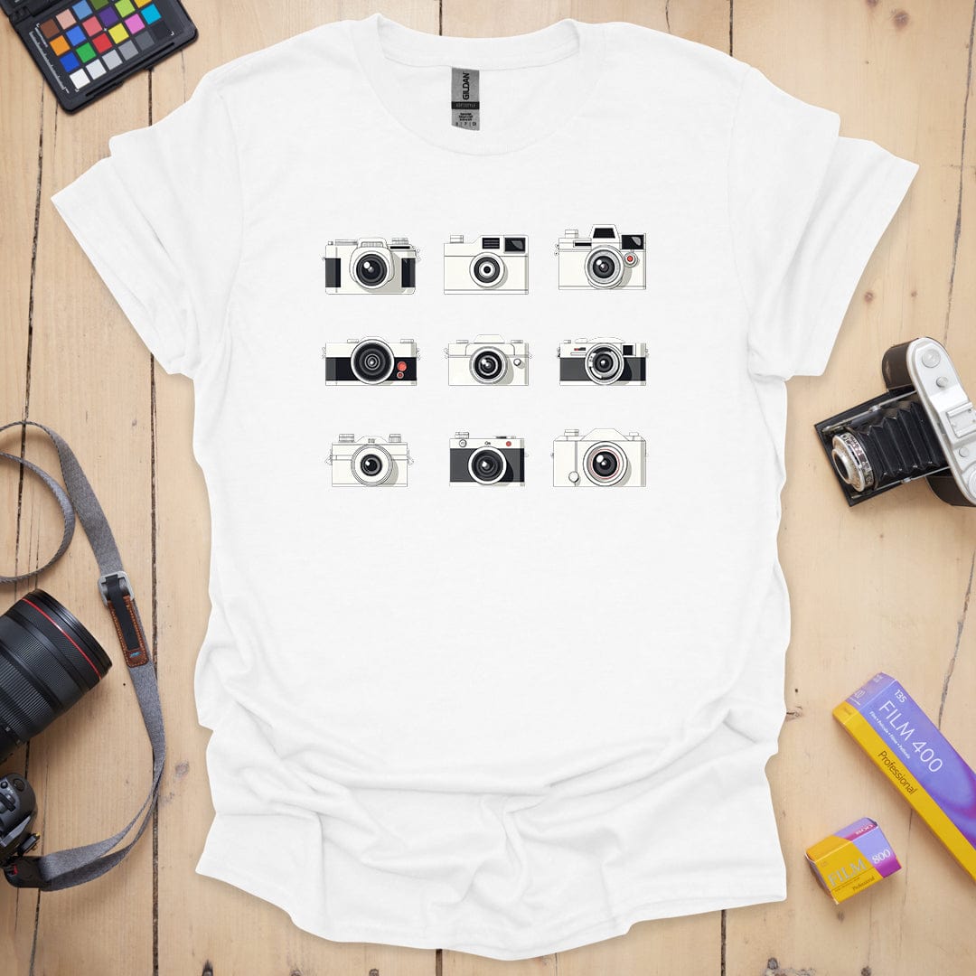 T-Shirt With Camera Family Graphic Design
