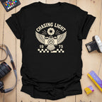 T-Shirt With Winged Camera Graphic for Light Chasers