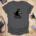 T-Shirt With Camera Cat Graphic for Photography Fans