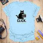 T-Shirt With Camera Cat Graphic for Photography Fans