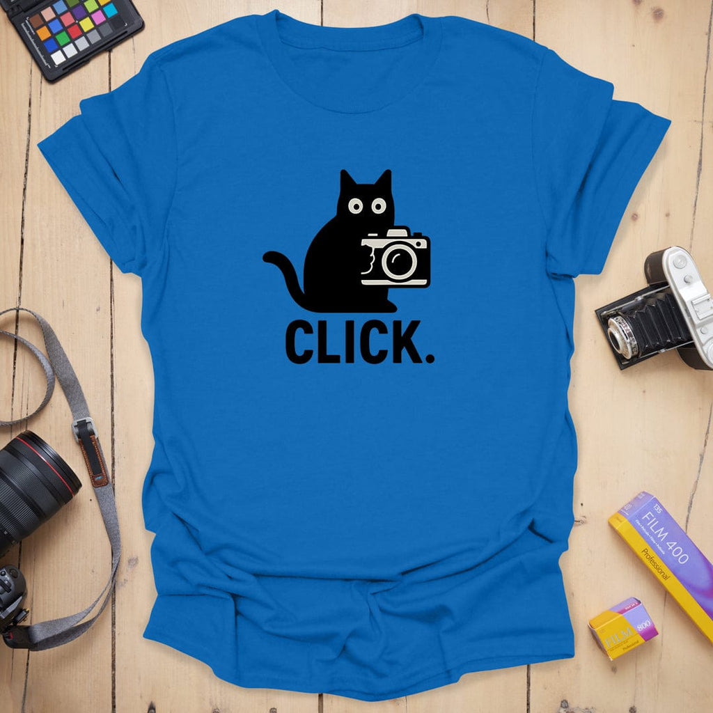 T-Shirt With Camera Cat Graphic for Photography Fans