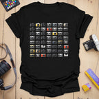 T-Shirt With Retro Camera Collection Graphic