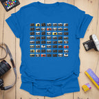 T-Shirt With Retro Camera Collection Graphic