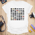 T-Shirt With Retro Camera Collection Graphic