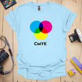 T-Shirt With CMYK Print-Inspired Graphic