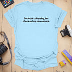 T-Shirt Dark Humor Camera Gear Collapse Design