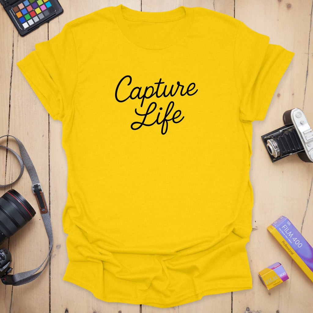 T-Shirt With Capture Life Photography Script Design