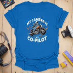 T-Shirt With Biker Camera Co-Pilot Graphic