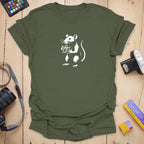T-Shirt With Camera Rat Graphic Print